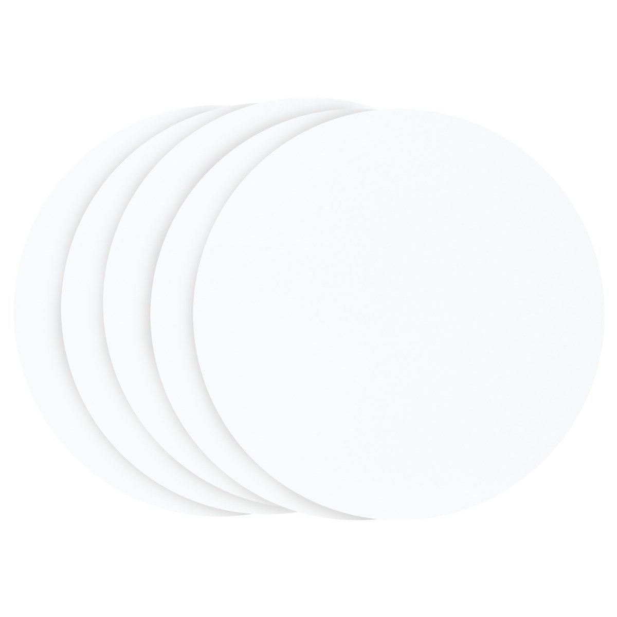 5 PACK ROUND CAKE CARDS WHITE (12") 