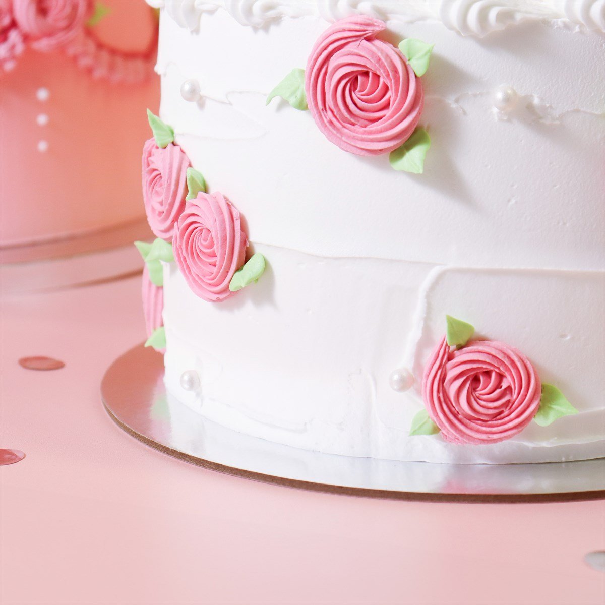 5 PACK ROUND CAKE CARDS SILVER (12") 