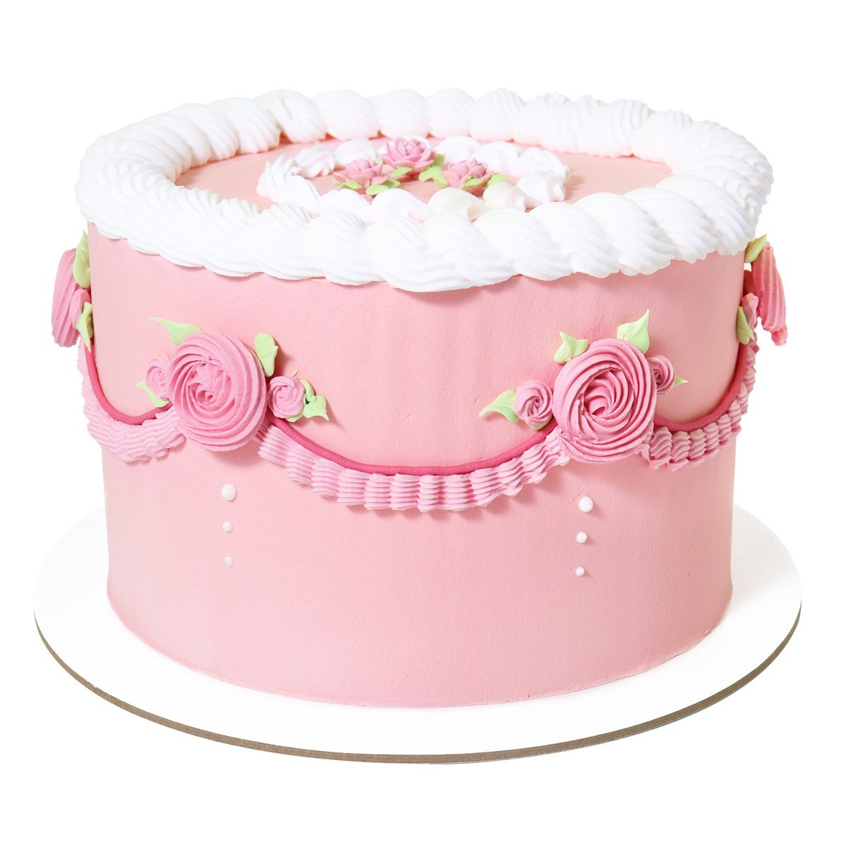 5 PACK ROUND CAKE CARDS WHITE (12") 